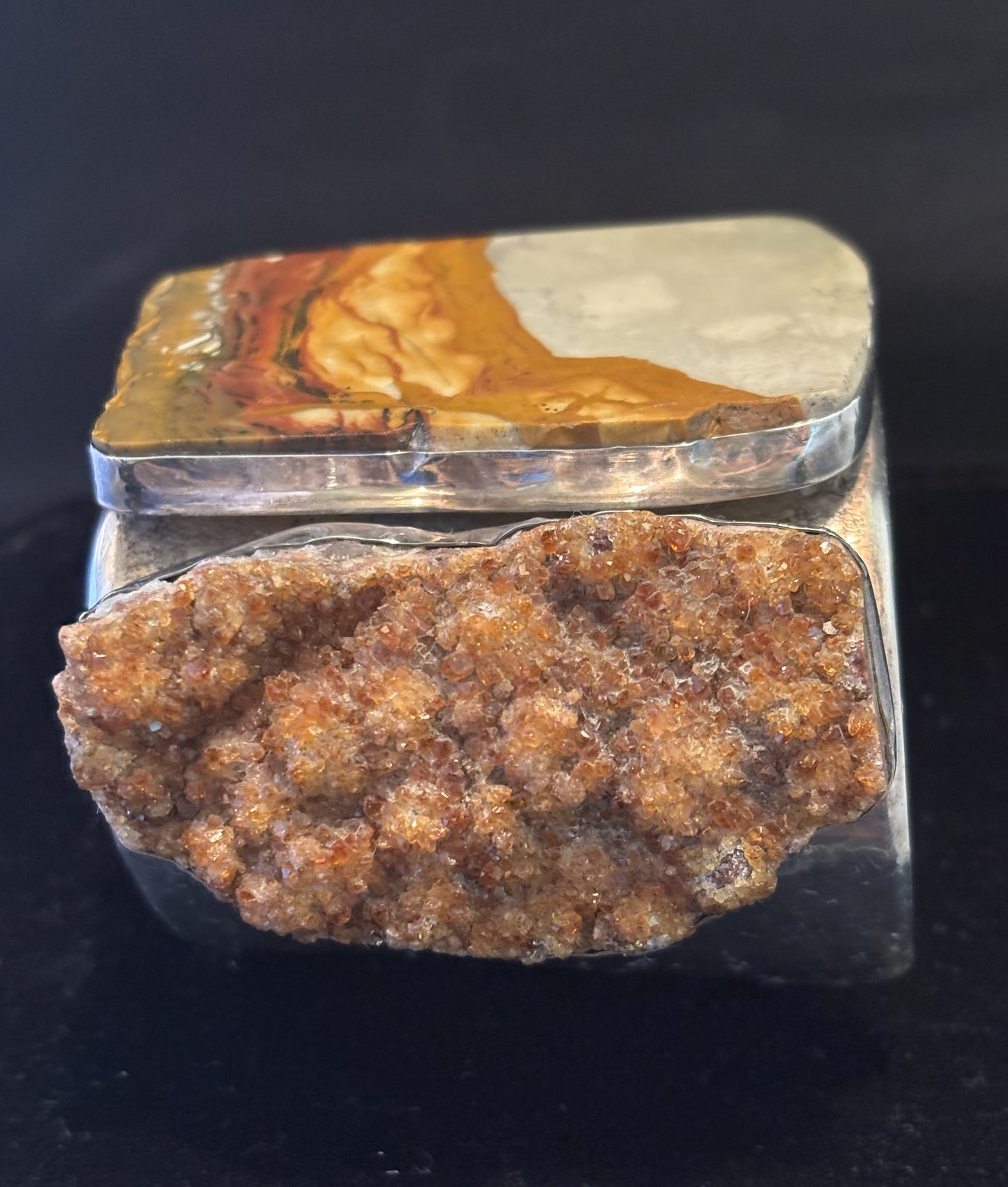 Vintage Picture Jasper, Hessionite Garnet