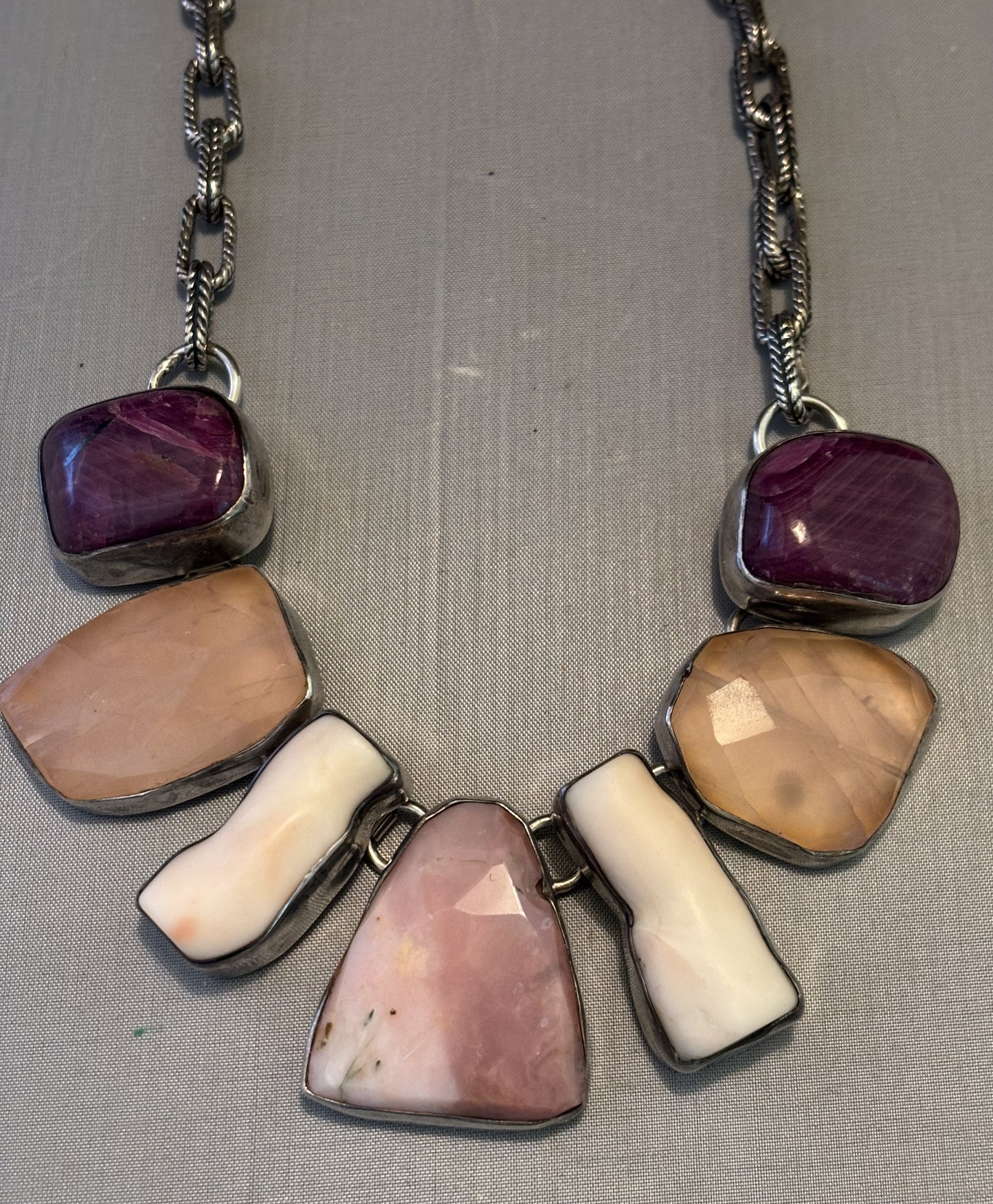 Ponke Peruvian Opal, Rose Quartz, Ruby, Italian Coral