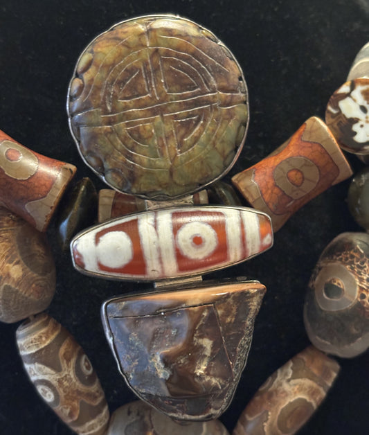 Jade, Tribal Bead, Walrus Bone