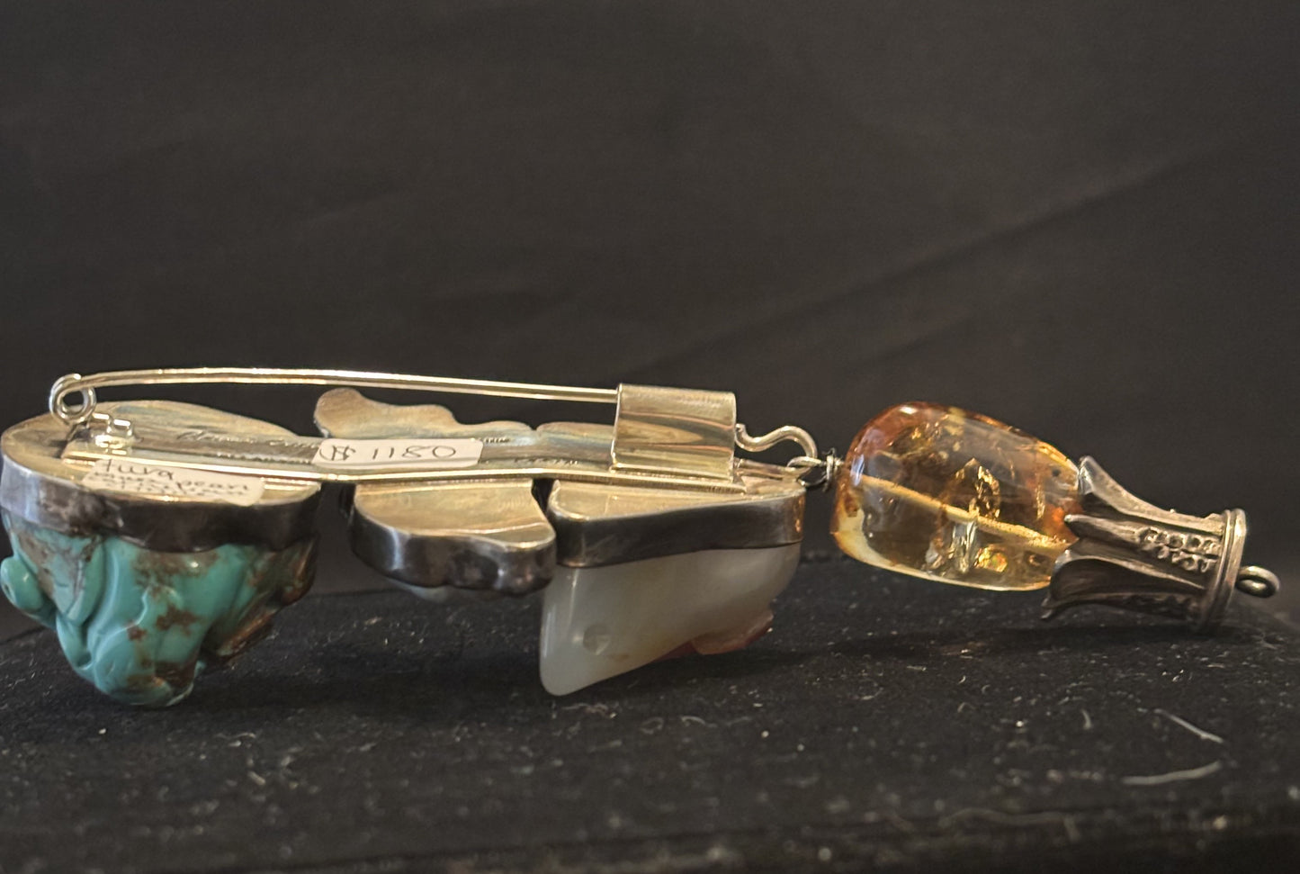 Turquoise, Pearl, Carnelian, Citrine Dangle