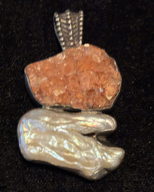 Hessionite Garnet, Pearl