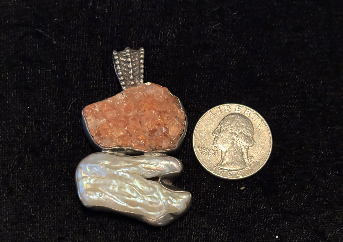 Hessionite Garnet, Pearl
