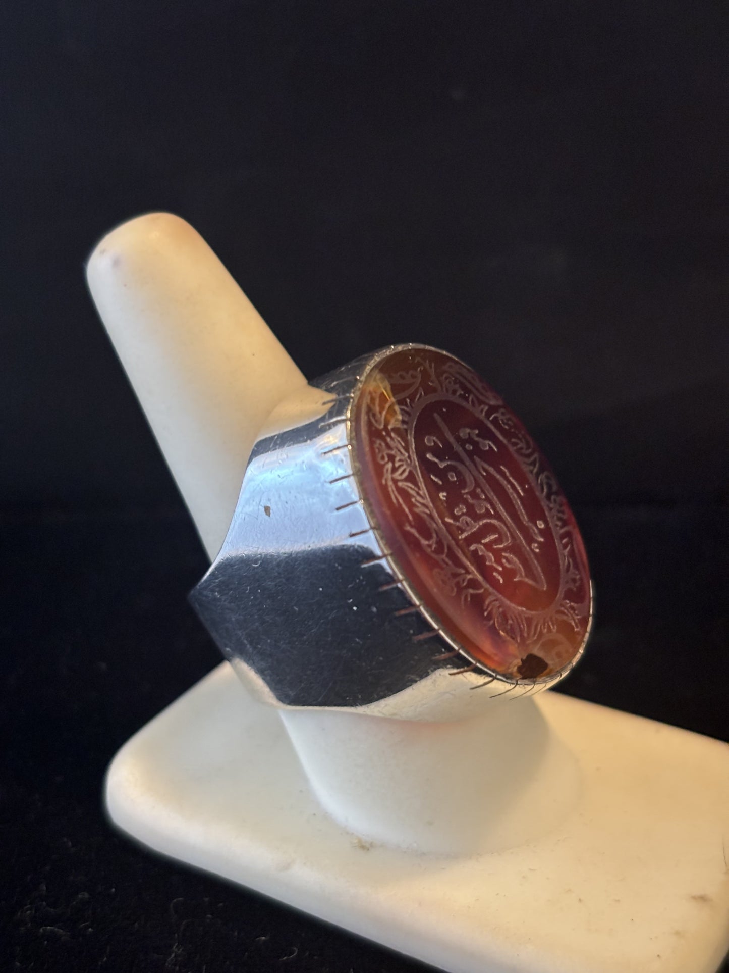 Agate Intaglio Engraved Ring