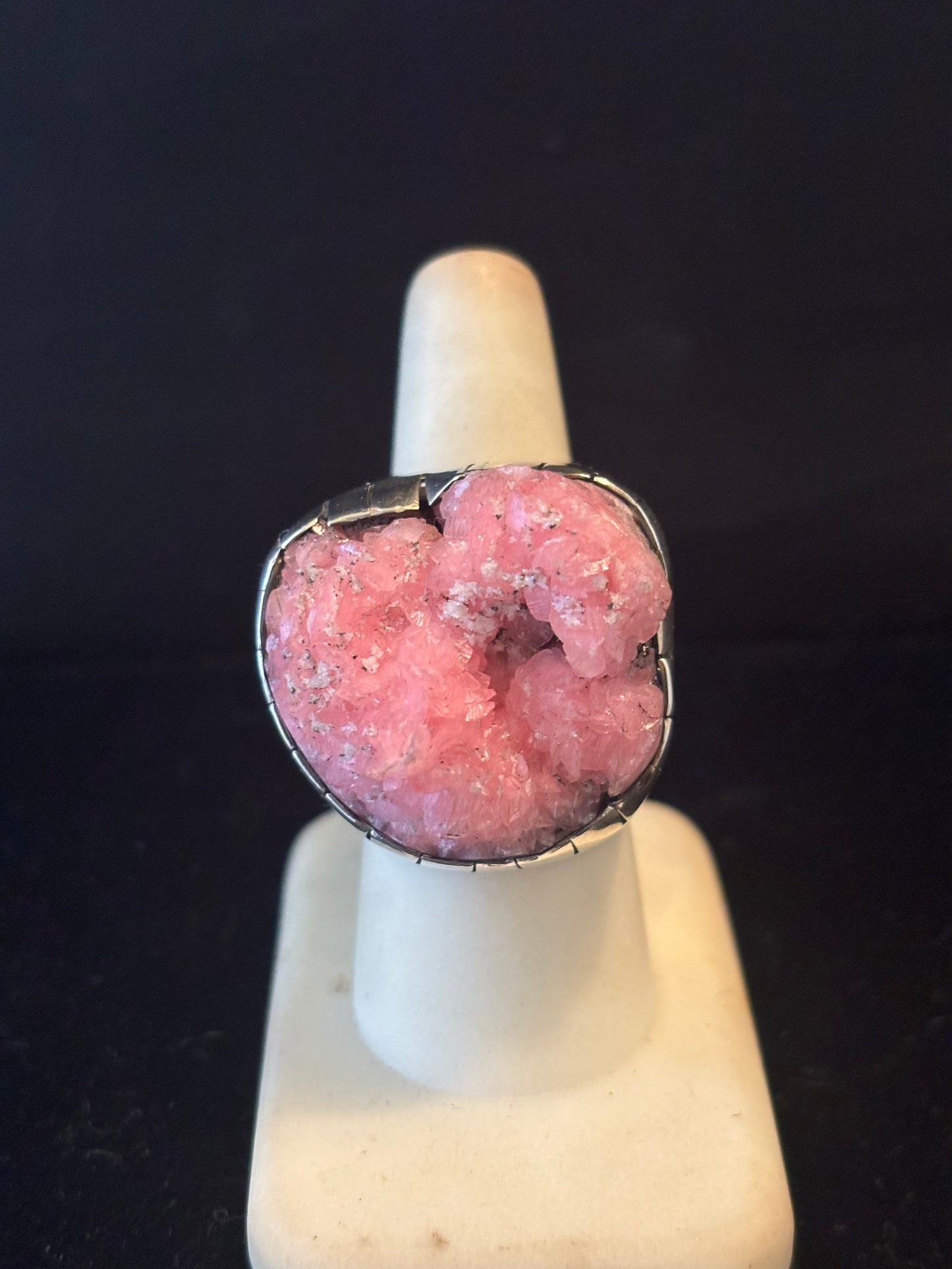 Pink Druzy Ring