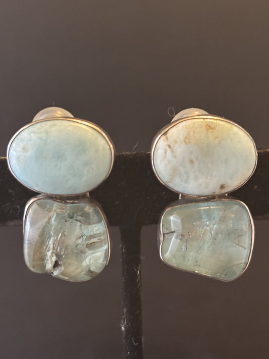 Turquoise, Aquamarine Earring