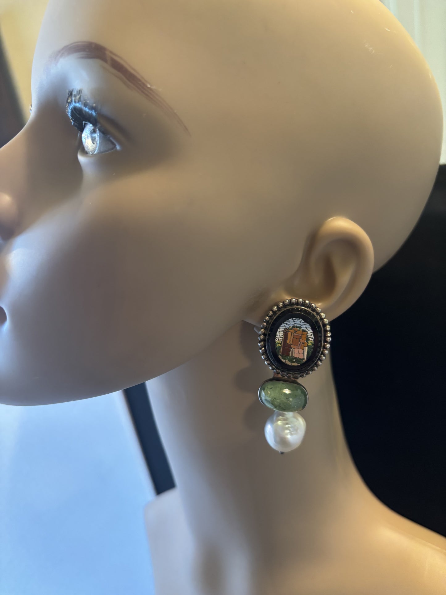 Micromosaic, Aquamarine, South Sea Pearl
