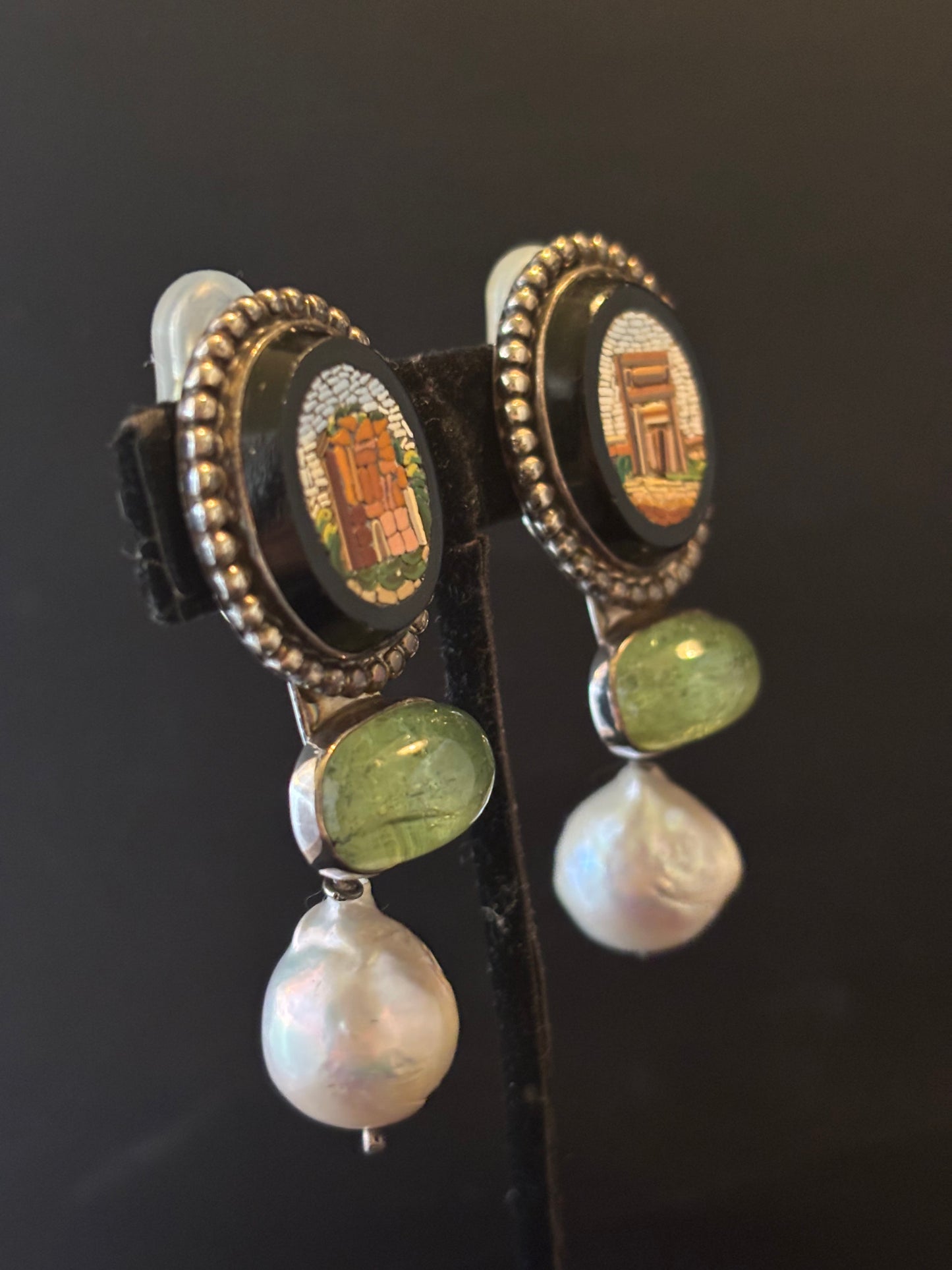 Micromosaic, Aquamarine, South Sea Pearl