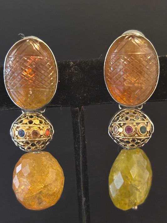 Tourmaline, Dowry Bead, Citrine