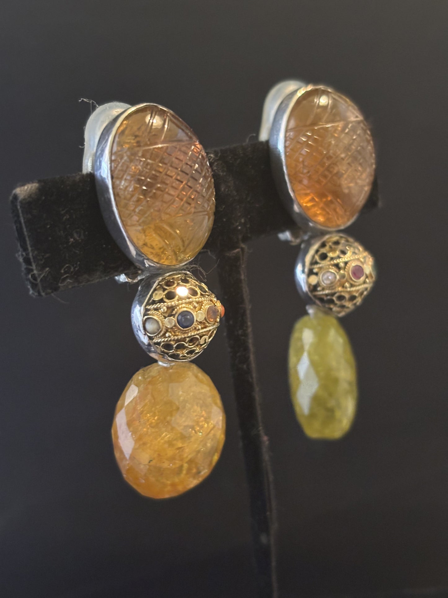 Tourmaline, Dowry Bead, Citrine