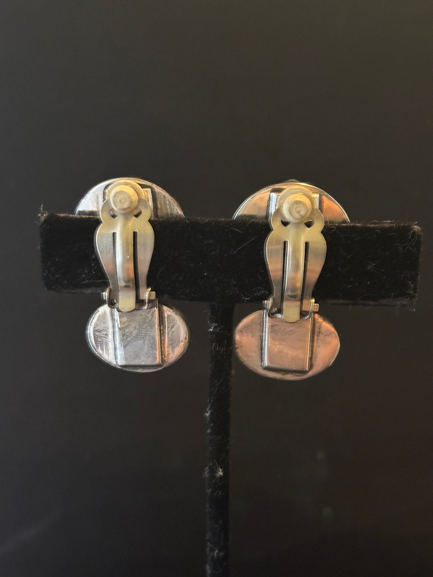 Carved Bone, Carved Flower Crystal Earring