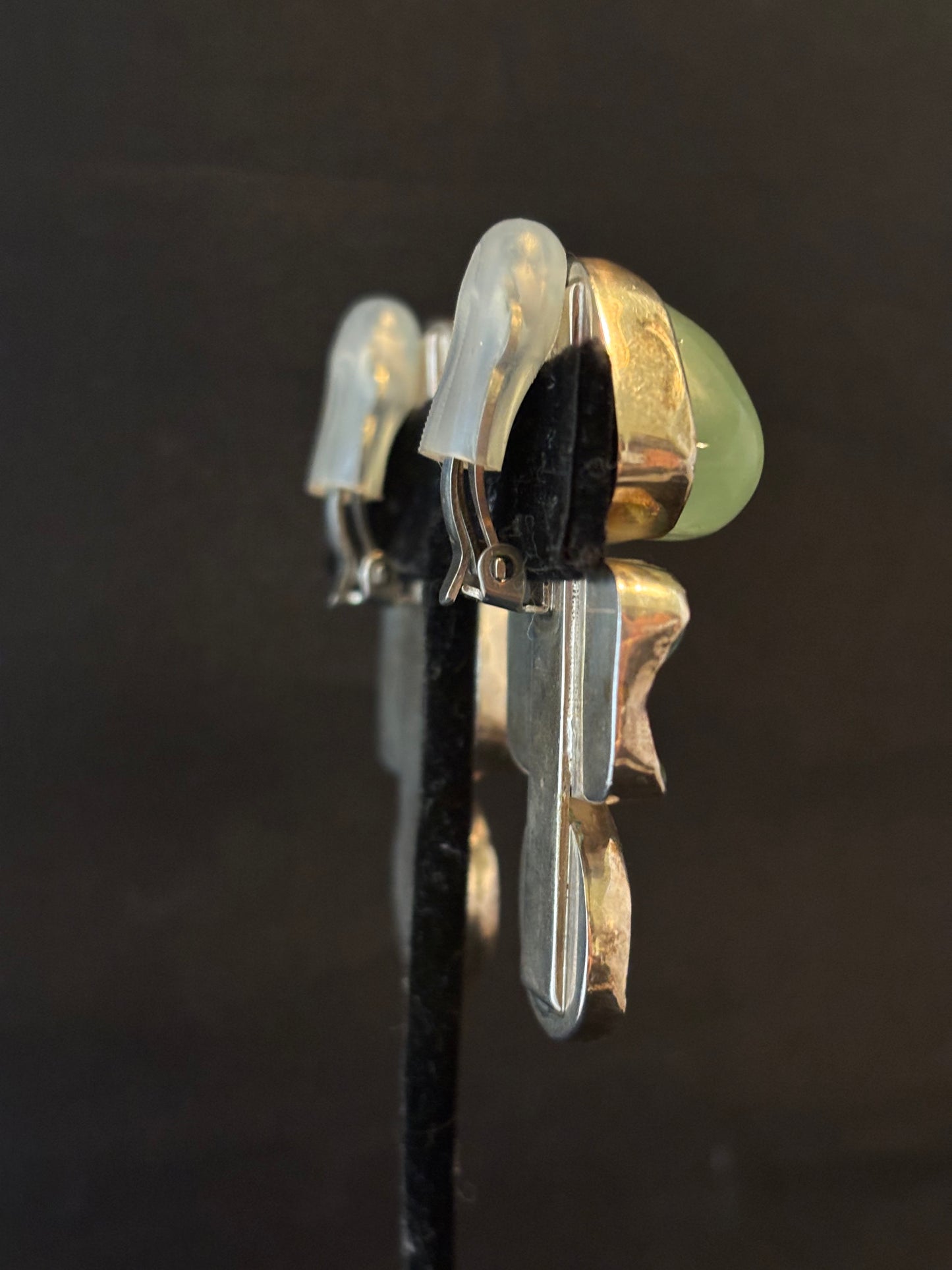 Aquamarine, Japanese glass, Old Roman Coin Earring