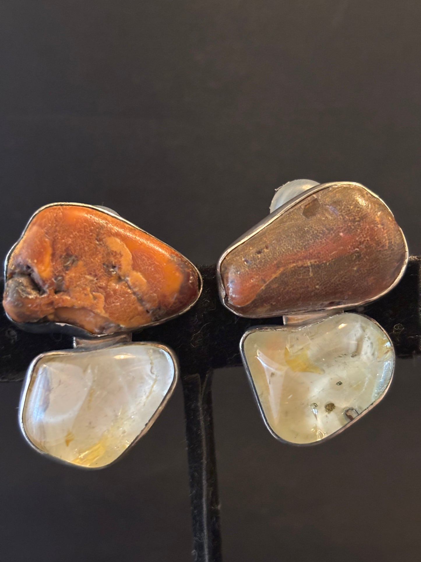Columbian Amber, Blue Topaz