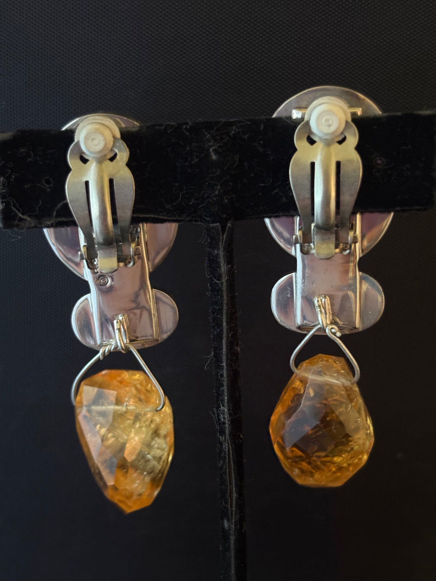 Citrine, Rare Opal Earring