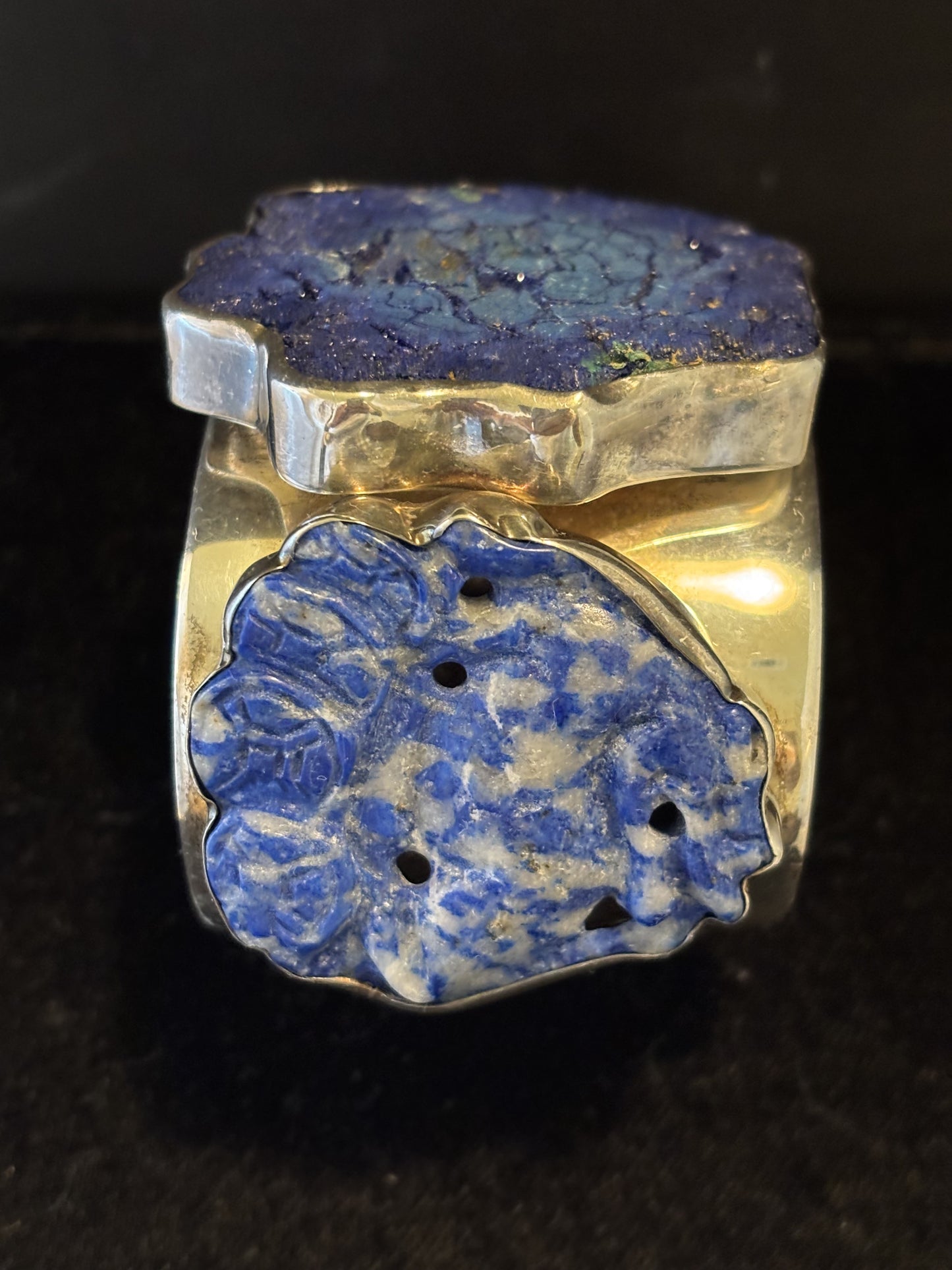 Rare Blue Azurite, Lapis Cuff