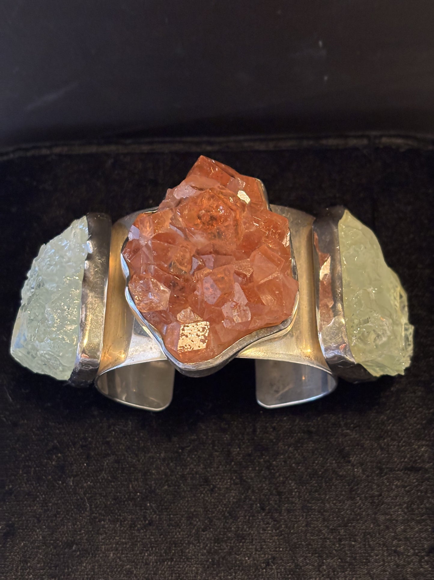 Hessionite Garnet, Aquamarine