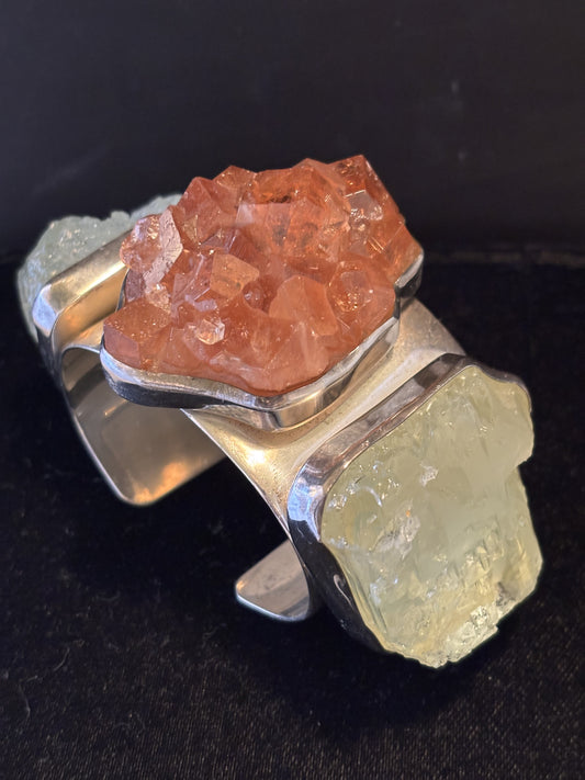 Hessionite Garnet, Aquamarine