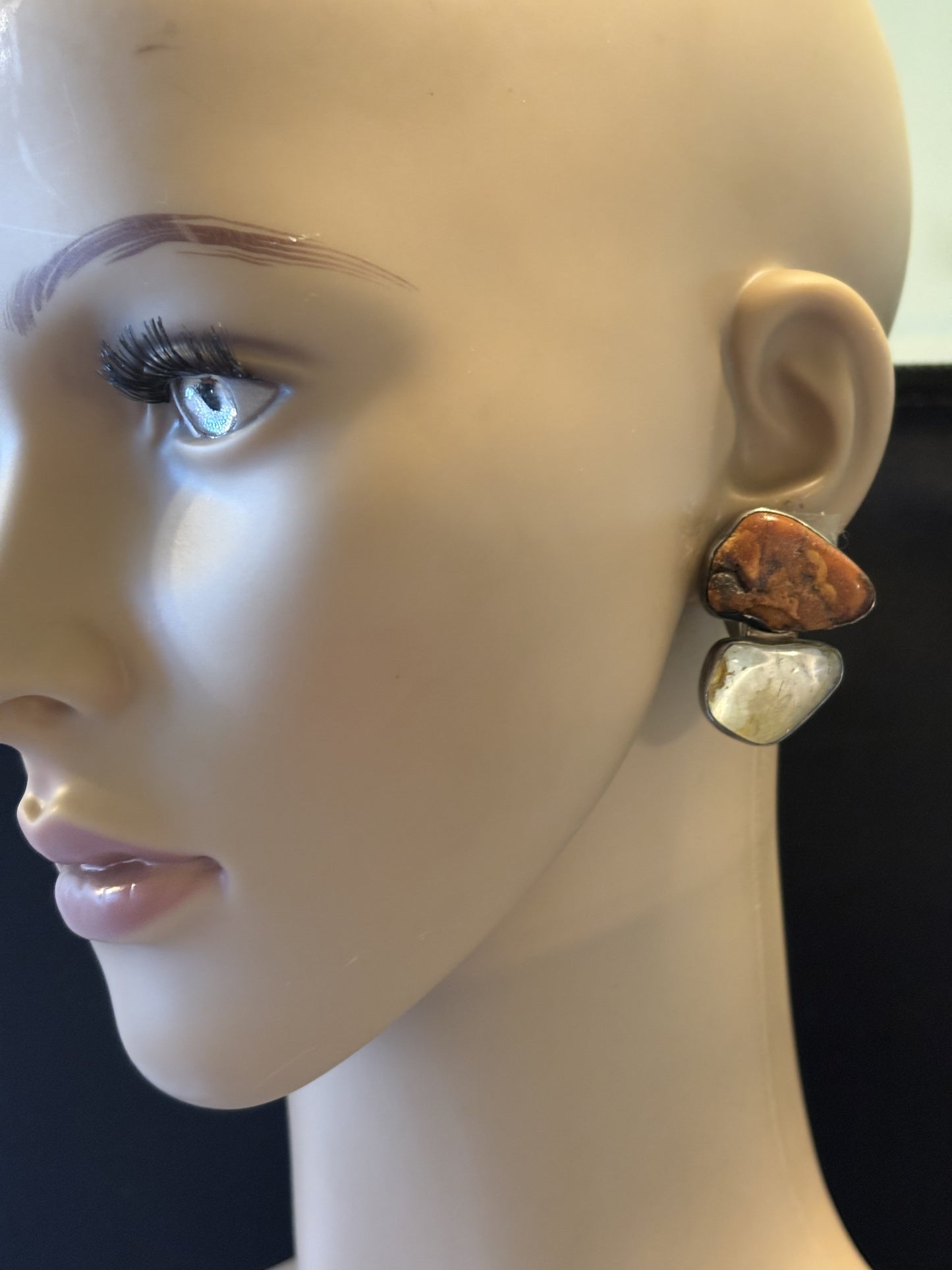 Columbian Amber, Blue Topaz