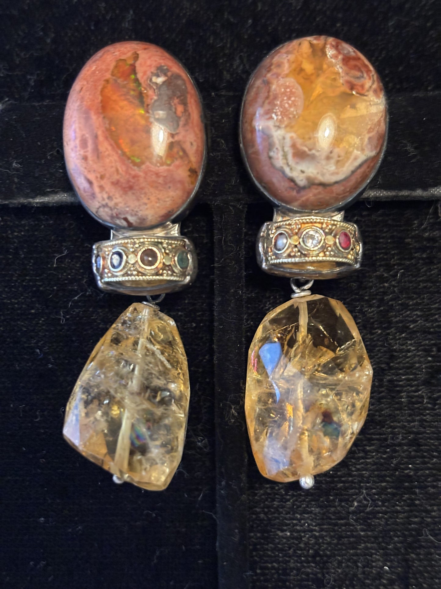 Mexican Fire Opal, Dowry Bead, Citrine