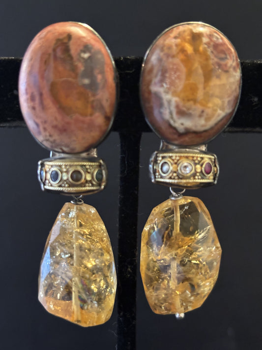 Mexican Fire Opal, Dowry Bead, Citrine