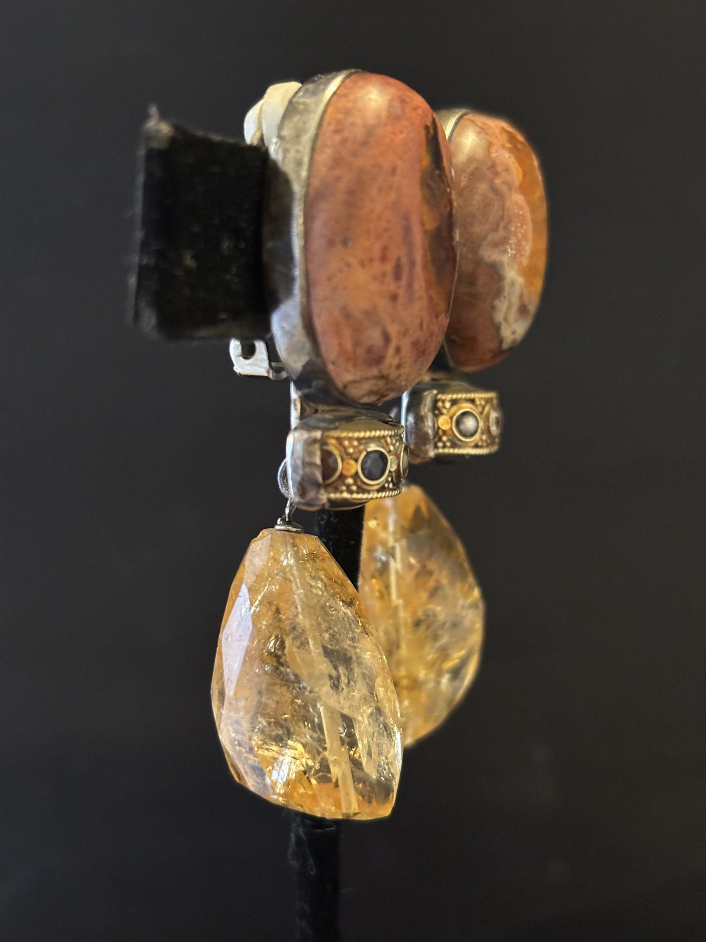 Mexican Fire Opal, Dowry Bead, Citrine