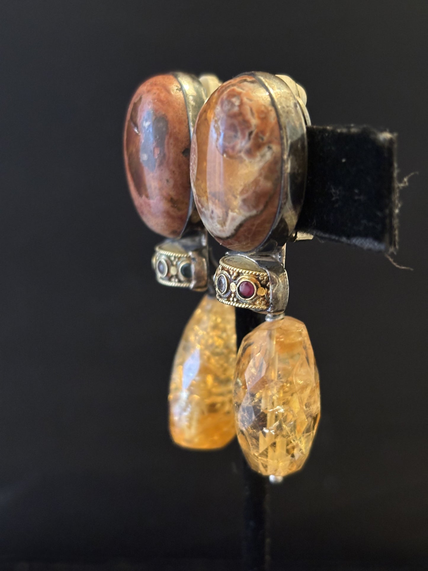 Mexican Fire Opal, Dowry Bead, Citrine