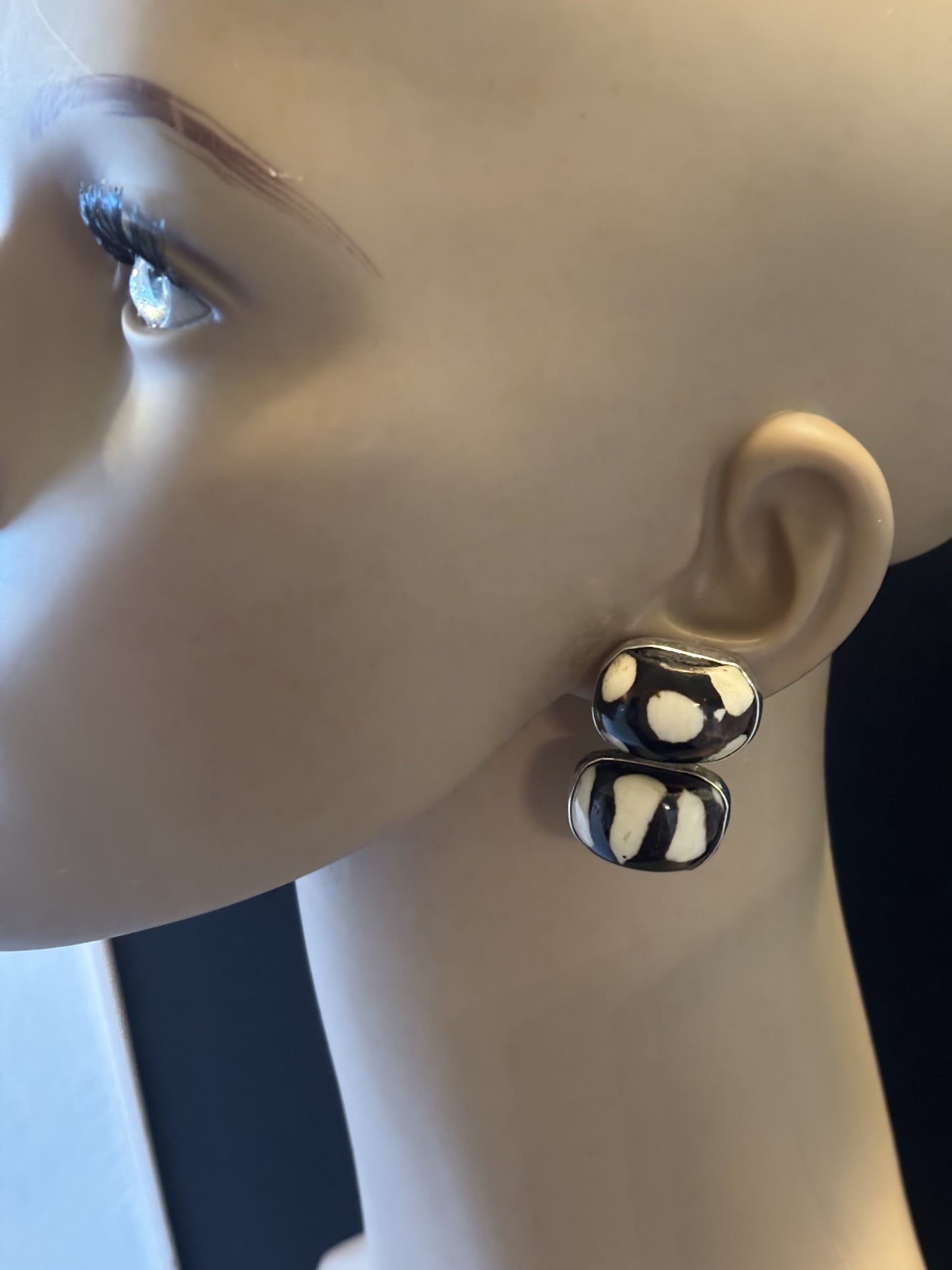 Dark Cowbone Earrings