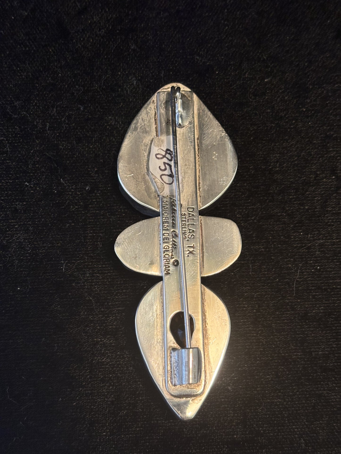 Carved Labradorite, Biwa Pearl, Faceted Topaz Pin