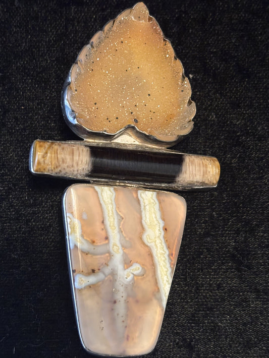 Druzy, Agate Pin