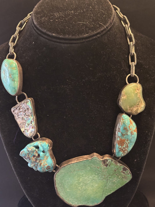 Green & Blue Turquoise Necklace