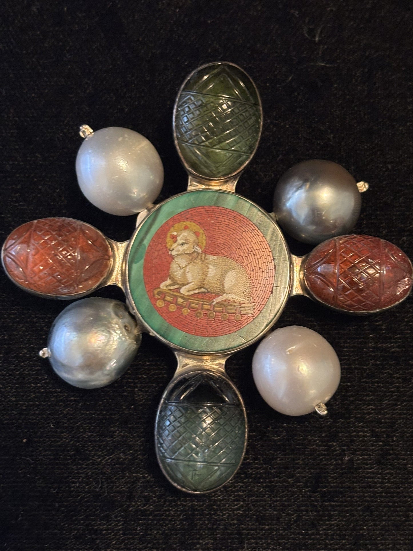 Tourmaline, Pearl Pin