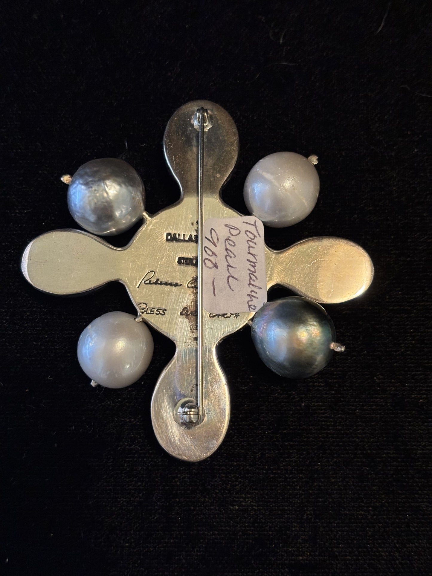 Tourmaline, Pearl Pin