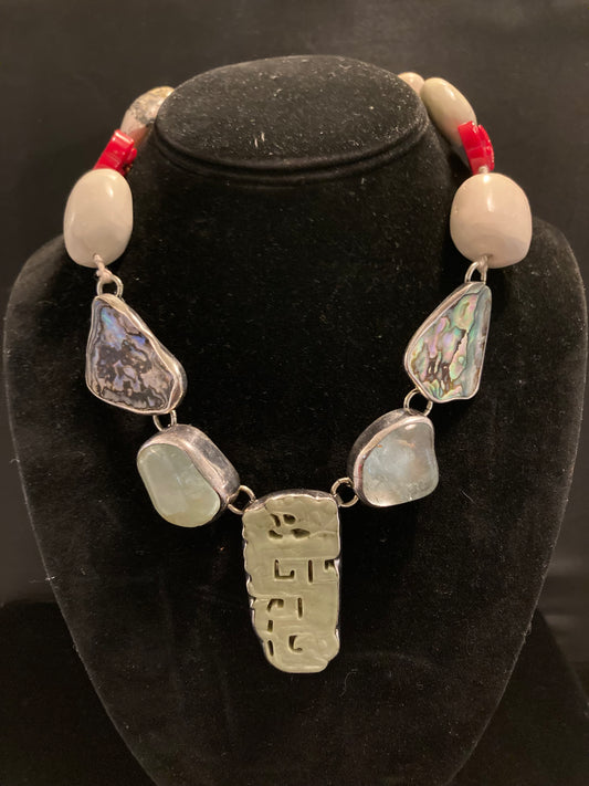 Jade, Topaz, Abalone, Coral