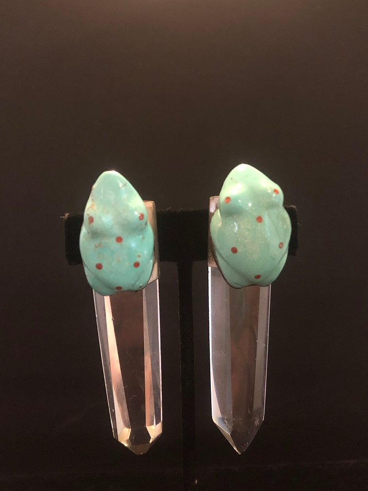 Vintage Turquoise Frogs