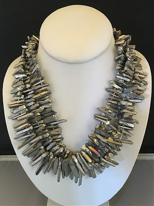 Silver Fringe Necklace