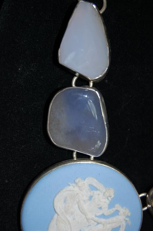 Wedgewood/Chalcedony Mineral Neck